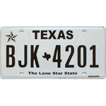 TEXAS-Plaque-authentique-immatriculation-vehicule-usa-2013-2020-BJK4201