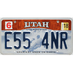 UTAH-SKI-ELEVATED-Authentique-plaque-immatriculation-etats-usa-2019-2020-E554NR