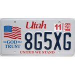 UTAH-IN-GOD-WE-TRUST-Authentique-plaque-immatriculation-etats-usa-2020-8G5XG