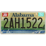 ALABAMA-LAKE-SCENE-Plaque-authentique-immatriculation-vehicule-usa-2015-2AH1522