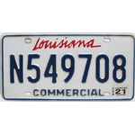 LOUISIANE-COMMERCIAL-Plaque-authentique-immatriculation-vehicule-usa-2021-N549708