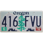 OREGON-DOUGLAS-FIR-TREE-Plaque-authentique-immatriculation-vehicule-usa-2016-416FVU