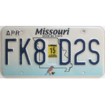 Missouri-blue-bird-plaque-automobile-authentique-americaine