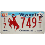 Wyoming-centennial-plaque-automobile-authentique-americaine