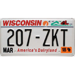 Wisconsin-americas-dairyland-plaque-automobile-authentique-americaine