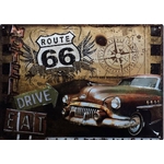 23147AA-Route-66-nostalgic-art-reproduction-plaque-vintage-métallique de-décoration-américaine-retro