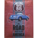 I&S-6603RA-plaque-relief-métallique-americaine-bombée-mural-décoration-legend-Route-66-legend-car-porsche-retro-vintage