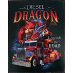plaque metal americaine camion diesel dragon