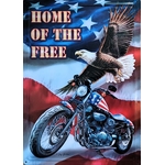 plaque metal americaine harley biker usa home of the free (1)