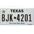 TEXAS-Plaque-authentique-immatriculation-vehicule-usa-2013-2020-BJK4201