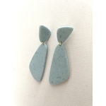 boucles d'oreilles lunga bleu moucheté