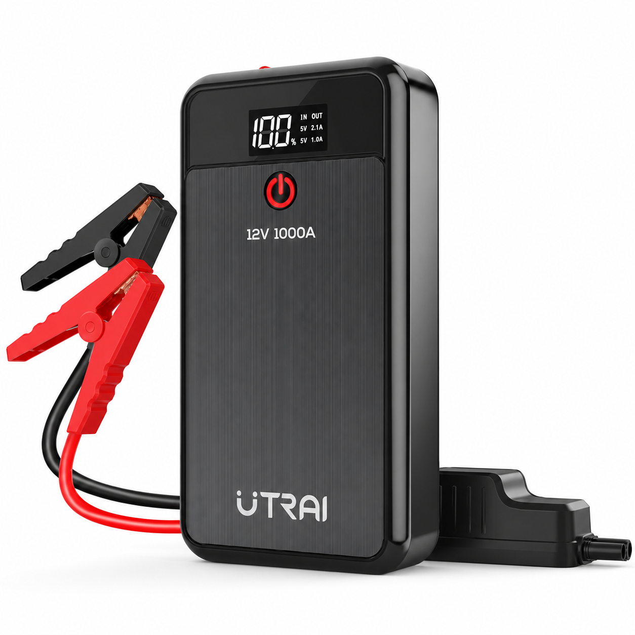 Booster 12 V noir avec pinces rouge et noire