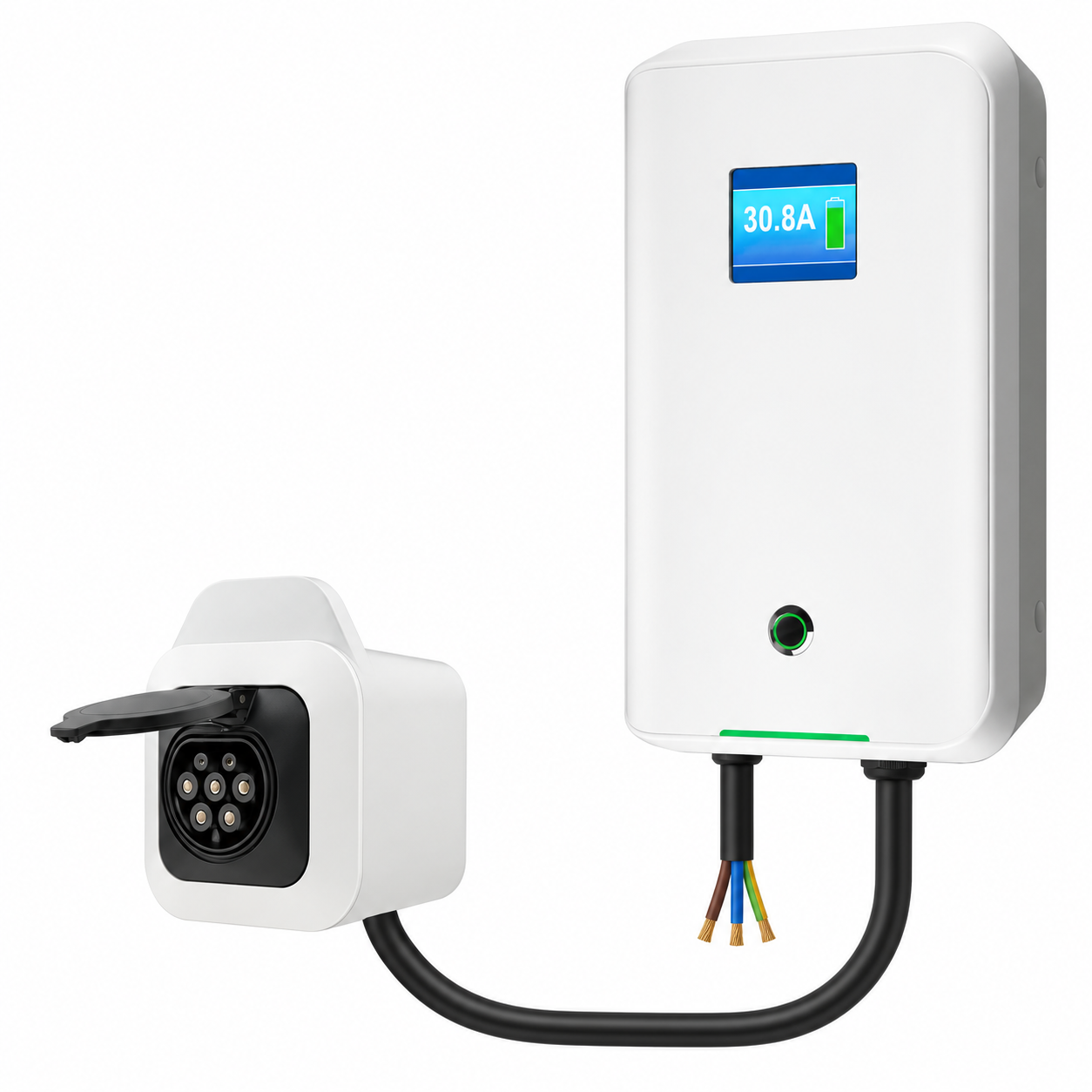 Borne Type 2 7 kW avec prise séparée, sans câble de recharge