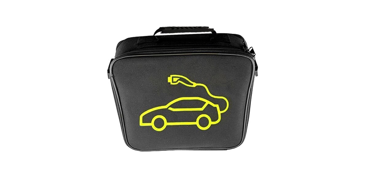Sac De Rangement Pour Câble De Charge Voiture électrique - Tissu Oxford Noir 32x32x10 Cm, Portable