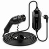 Chargeur portable noir Type 2 vers Schuko avec câble et boîtier