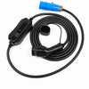 Chargeur portable noir Type 2 vers CEE industrielle bleue