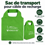 Sac souple : dimensions 35 × 40 × 15 cm et poignées intégrées