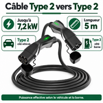 Câble Type 2 : 7,2 kW, longueur 5 m
