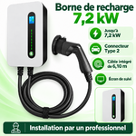 Borne 7,2 kW Type 2 : vues et caractéristiques principales en français