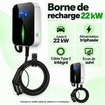 Borne 22 kW Type 2 : vues et caractéristiques en français
