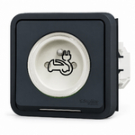 Prise renforcée anthracite 2P+T avec clapet transparent