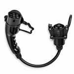 Adaptateur câble Type 1 vers véhicule Type 2 sur fond blanc