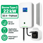 Borne 22 kW : vues et caractéristiques en français