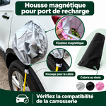 Fixation magnétique et passage de câble de la housse