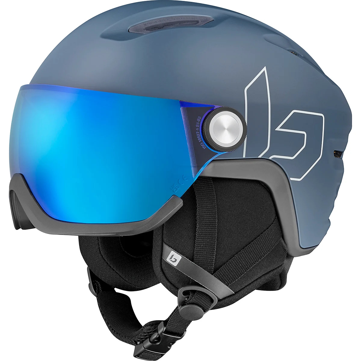 Casque de ski Bollé V-Atmos Prussian Blue Matte BH009009