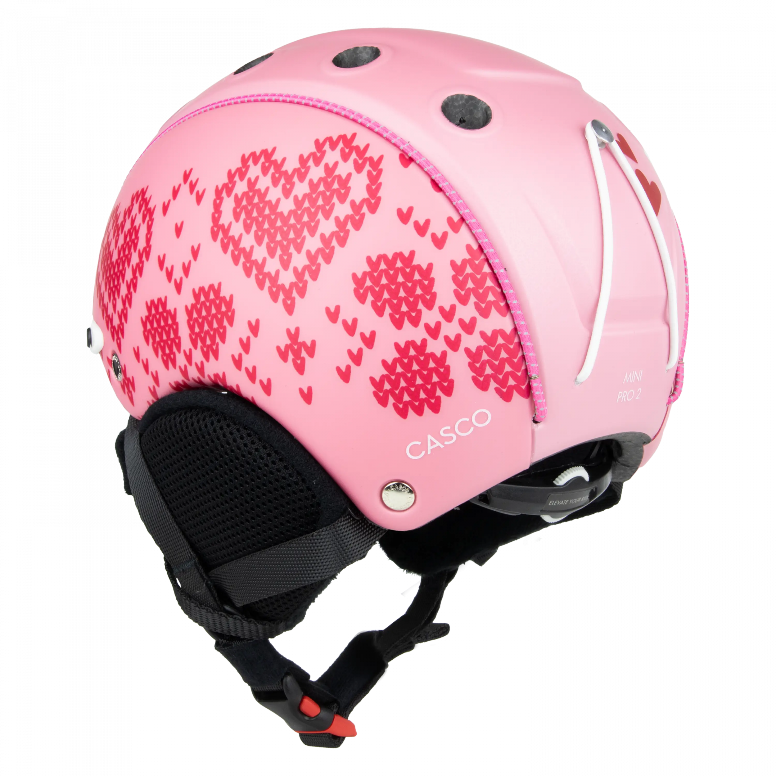 Casque de ski enfant Casco Mini Pro 2 Cardigan pink