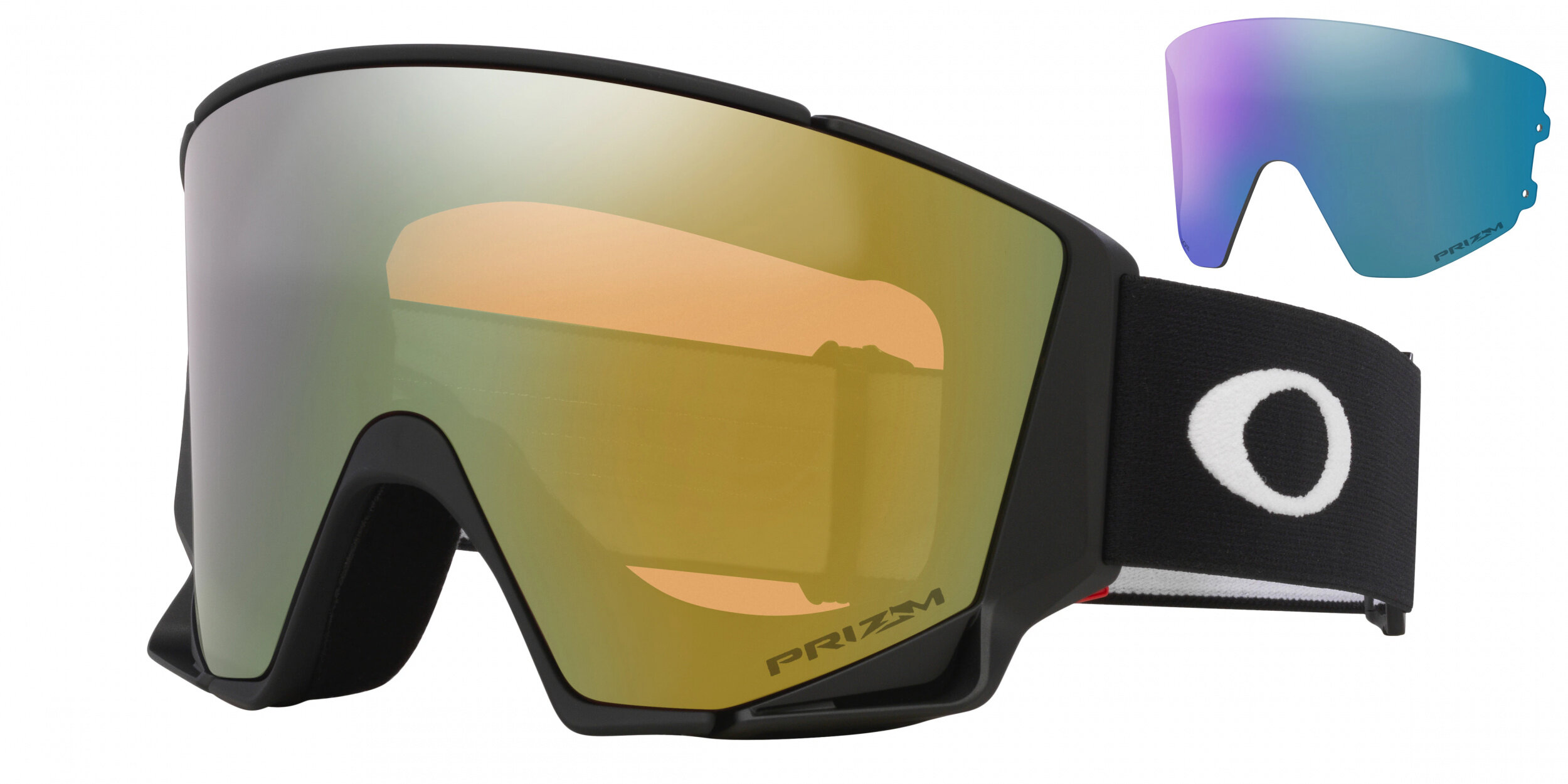 Masque de ski Oakley Flow Scape L Noir mat Prizm Sauge Or Iridium