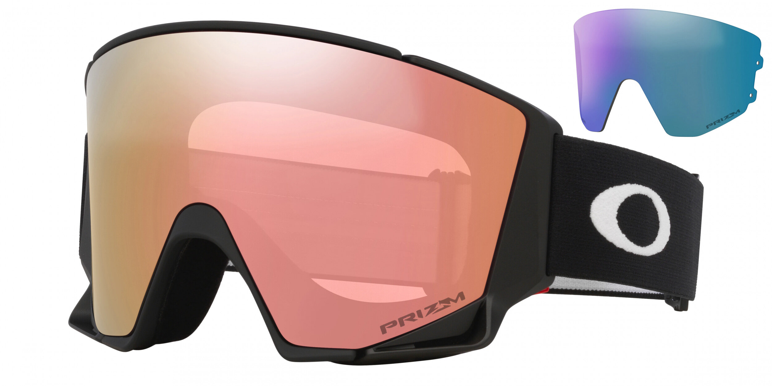Masque de ski Oakley Flow Scape L Noir mat Prizm Rose Gold Iridium
