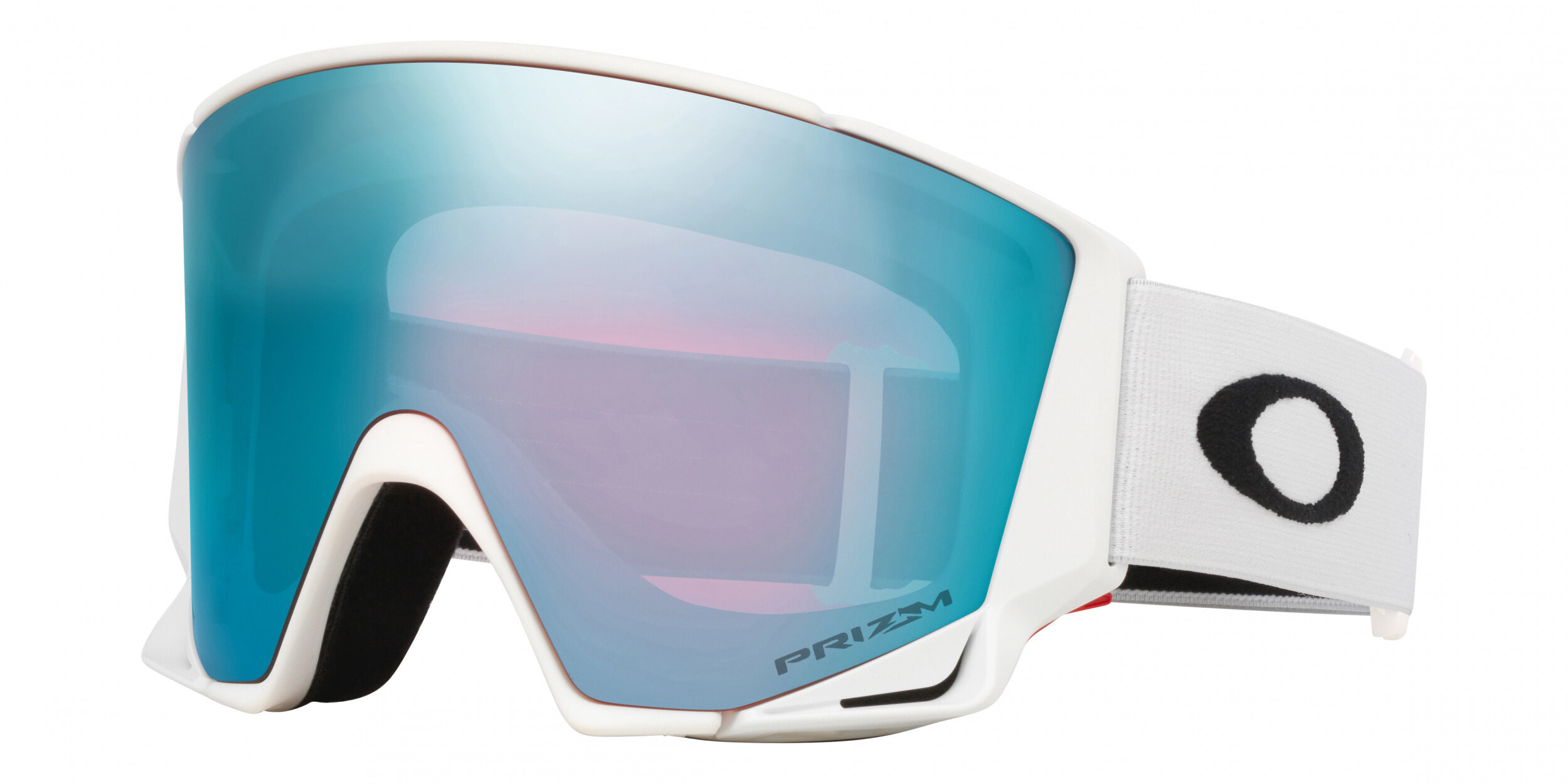 Masque de ski Oakley Flow Scape L Blanc mat Prizm Snow Saphir Iridium