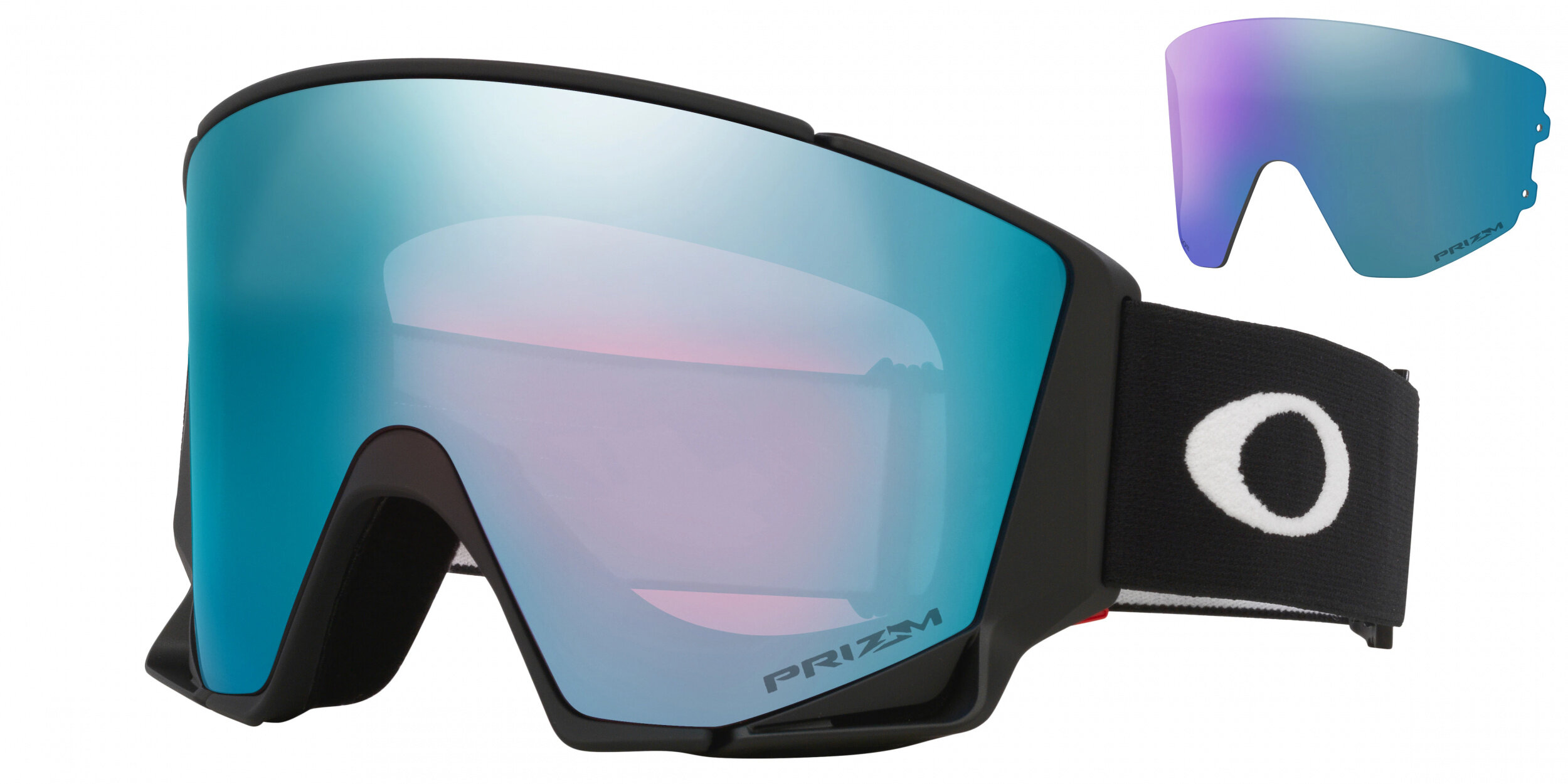 Masque de ski Oakley Flow Scape L Noir mat Prizm Snow Saphir Iridium