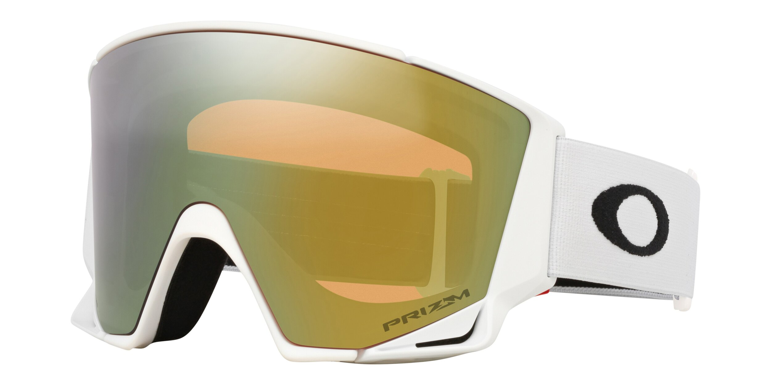 Masque de ski Oakley Flow Scape L Blanc mat Prizm Sauge Or Iridium