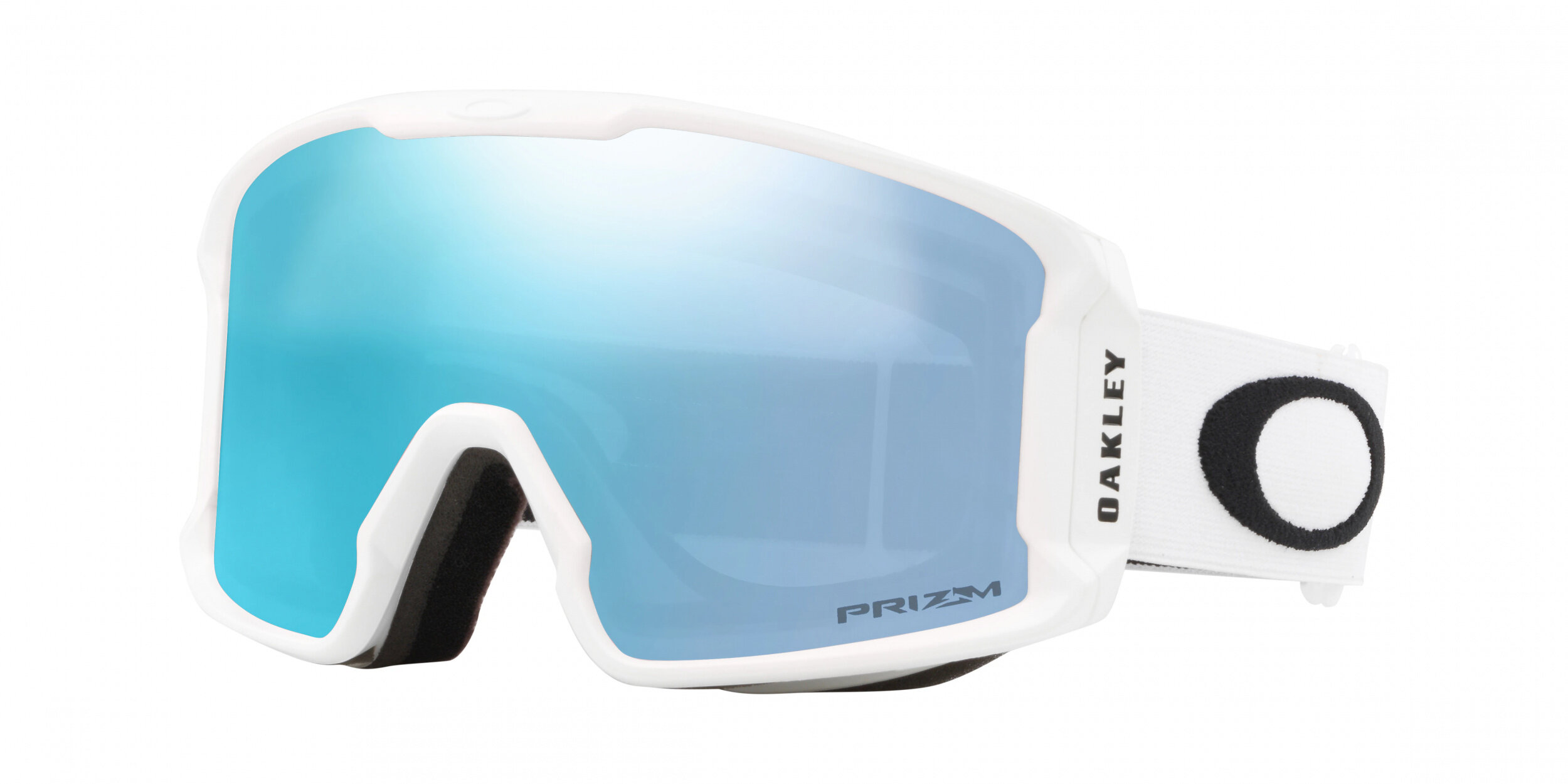 Masque de ski Oakley Line Miner M Blanc mat Prizm Snow Saphir Iridium