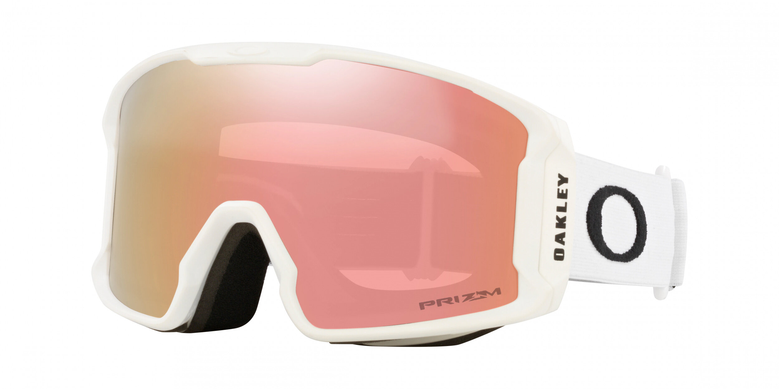 Masque de ski Oakley Line Miner M Blanc mat Prizm Rose Gold Iridium