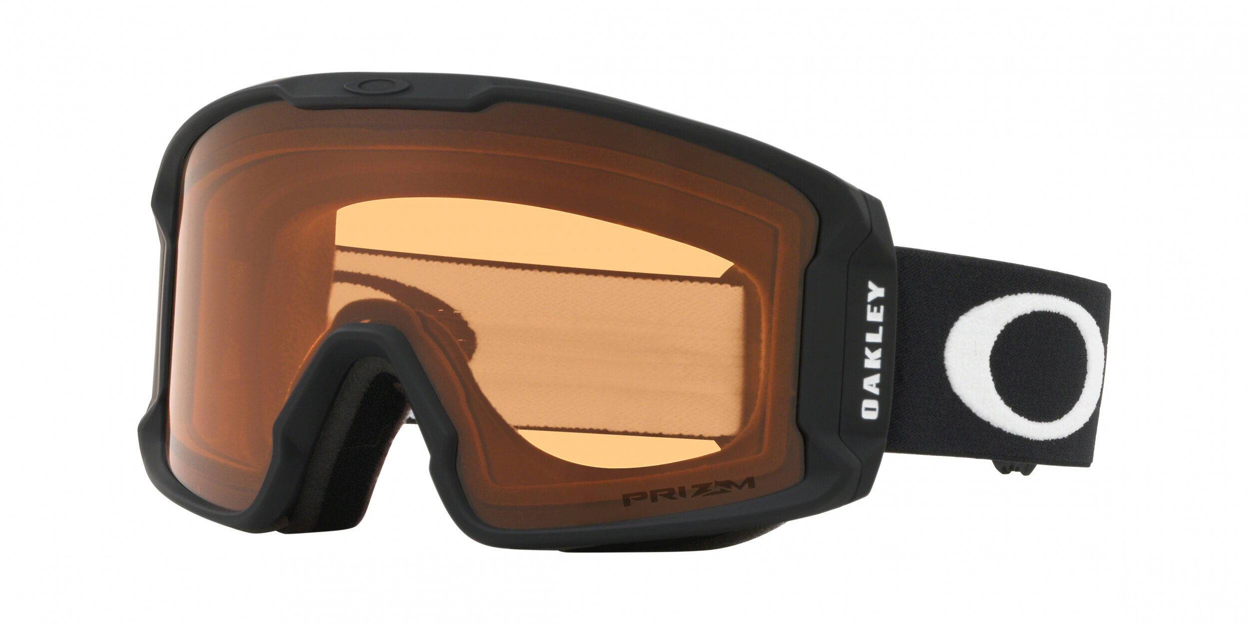 Masque de ski Oakley Line Miner M Noir mat Prizm Snow Rouge Orangé