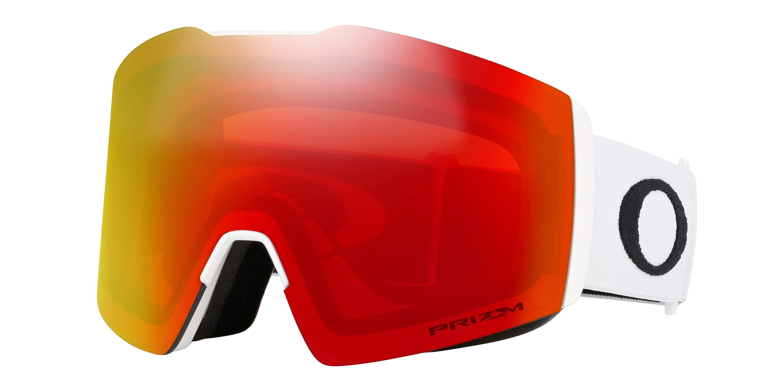 Masque de ski Oakley Fall Line L Blanc mat Prizm Snow Torch Iridium