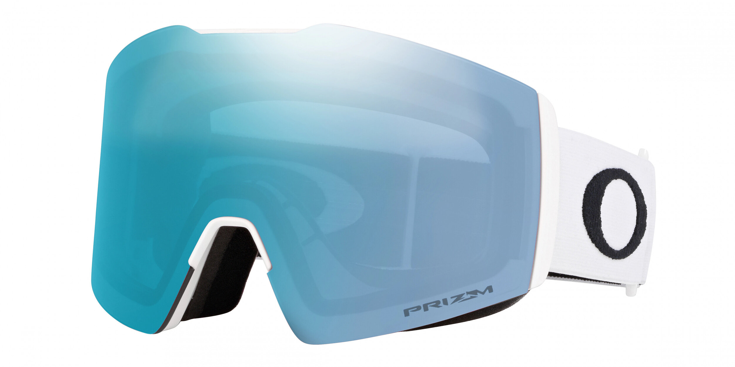 Masque de ski Oakley Fall Line L Blanc mat Prizm Snow Saphir Iridium