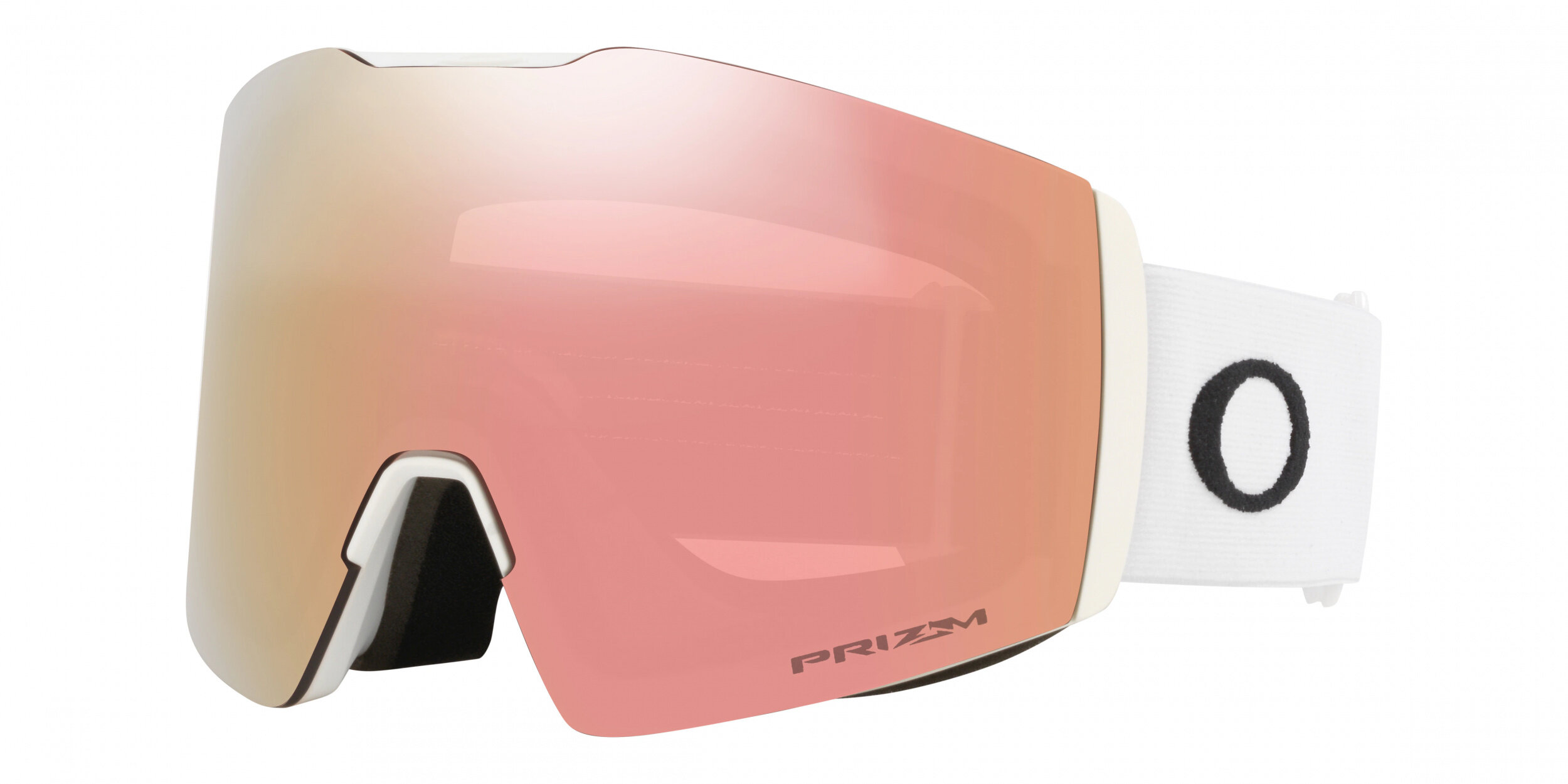 Masque de ski Oakley Fall Line L Blanc mat Prizm Rose Gold Iridium