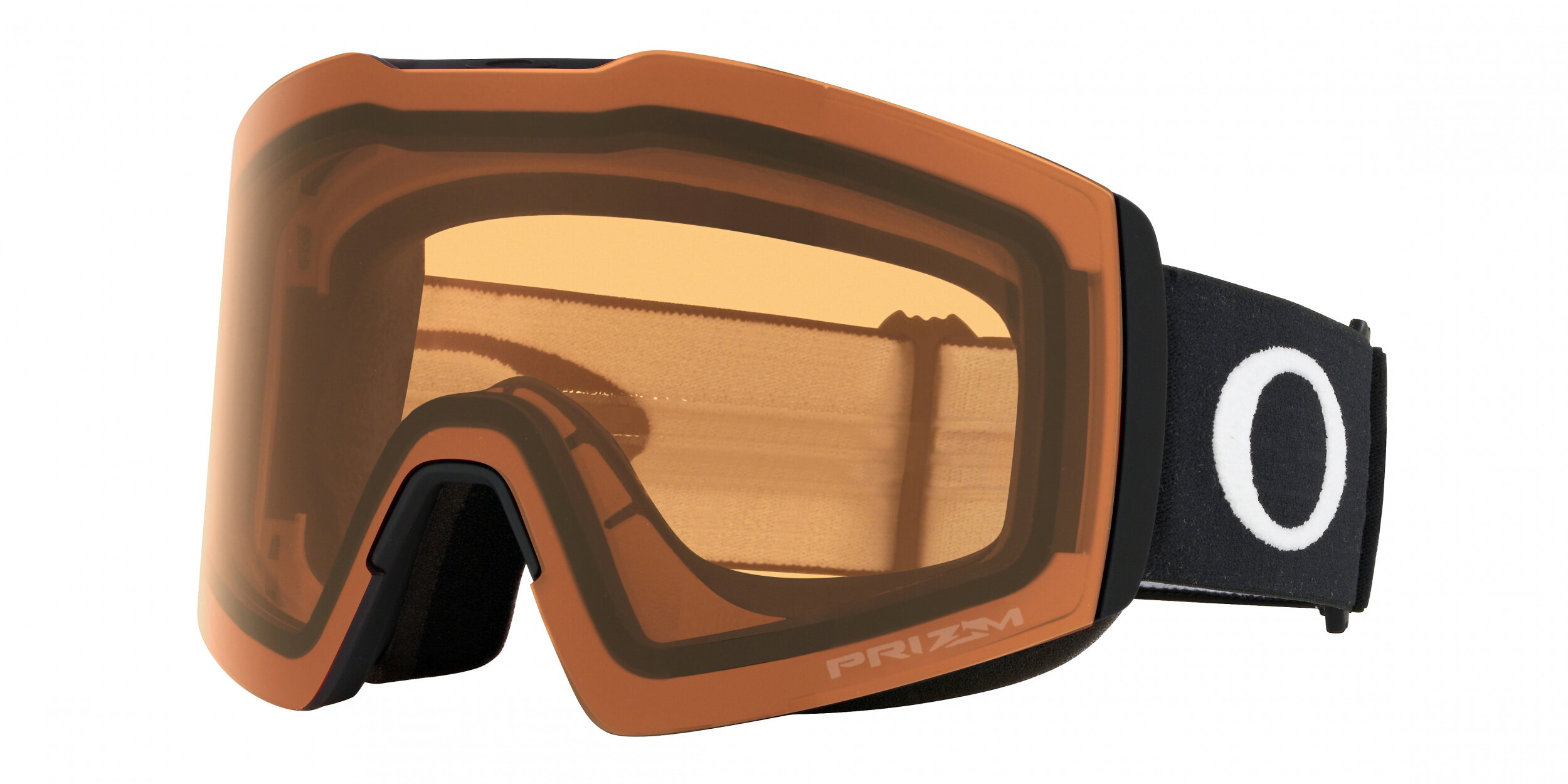 Masque de ski Oakley Fall Line L Noir mat Prizm Snow Rouge Orangé
