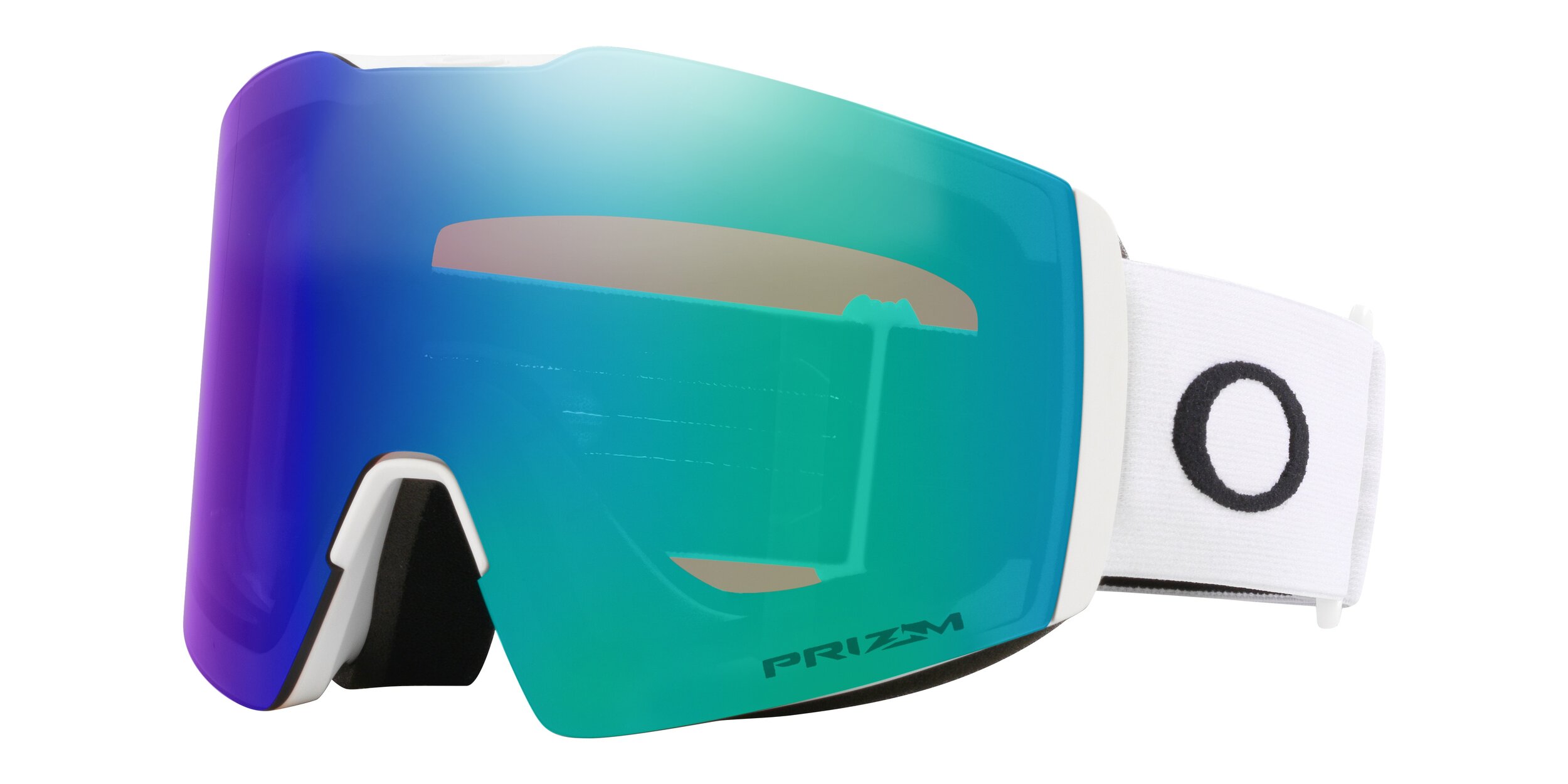 Masque de ski Oakley Fall Line L Blanc mat Prizm Snow Argon Iridium