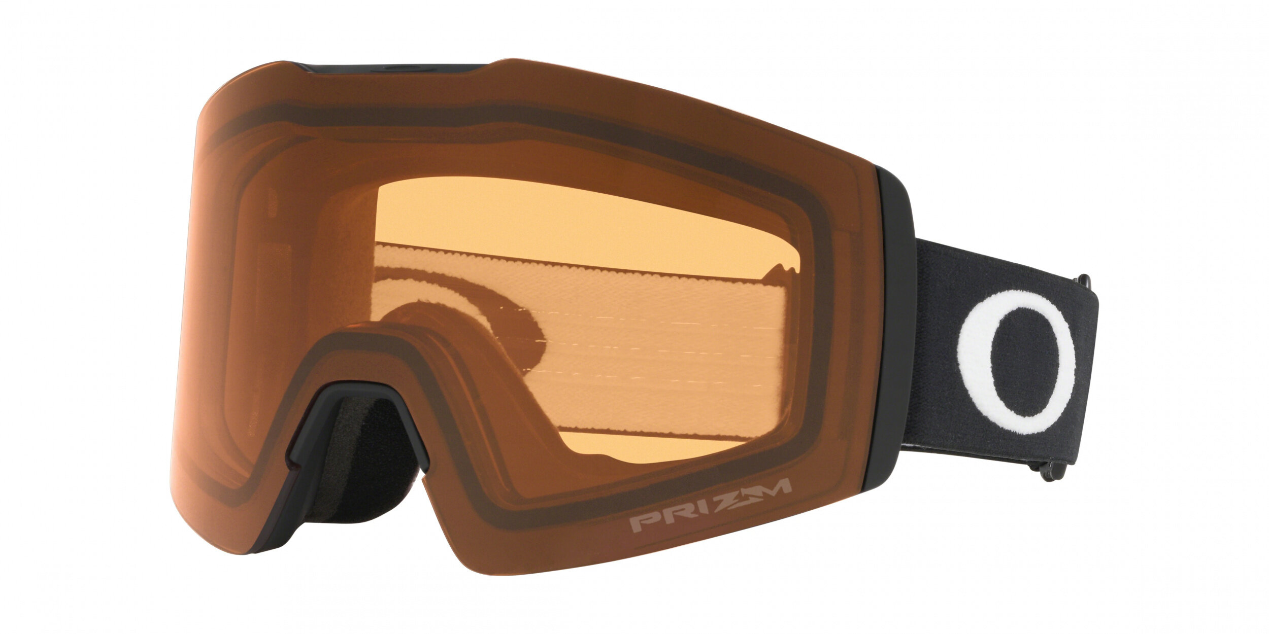 Masque de ski Oakley Fall Line M Noir mat Prizm Snow Rouge Orangé