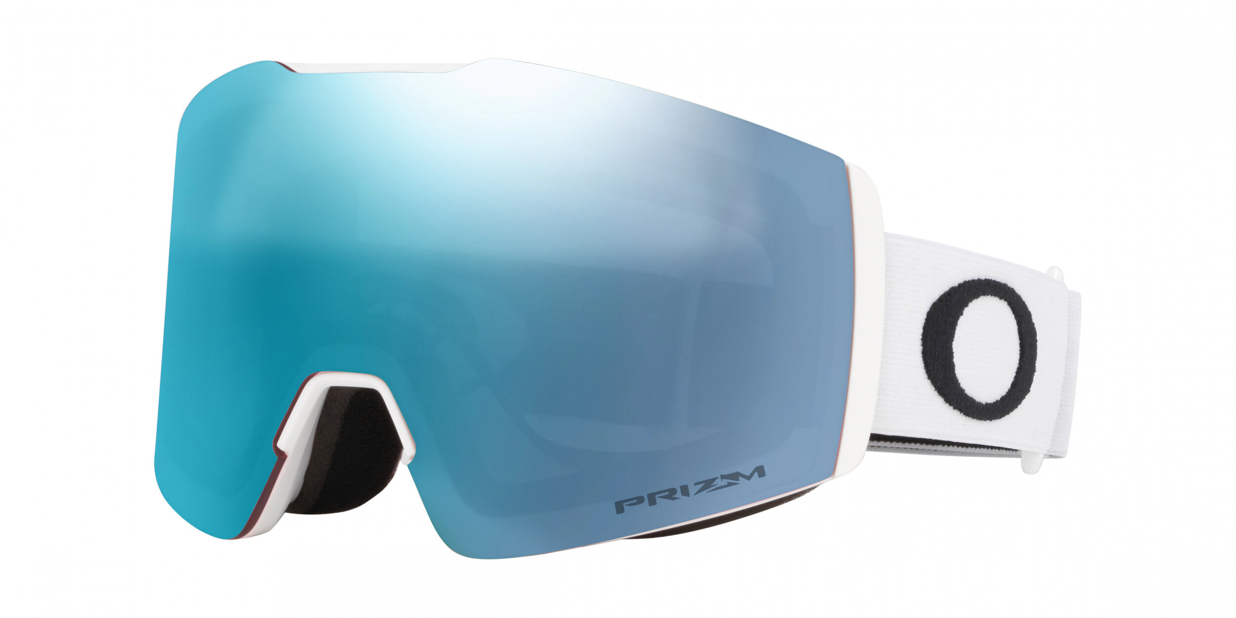 Masque de ski Oakley Fall Line M Blanc mat Prizm Snow Saphir Iridium