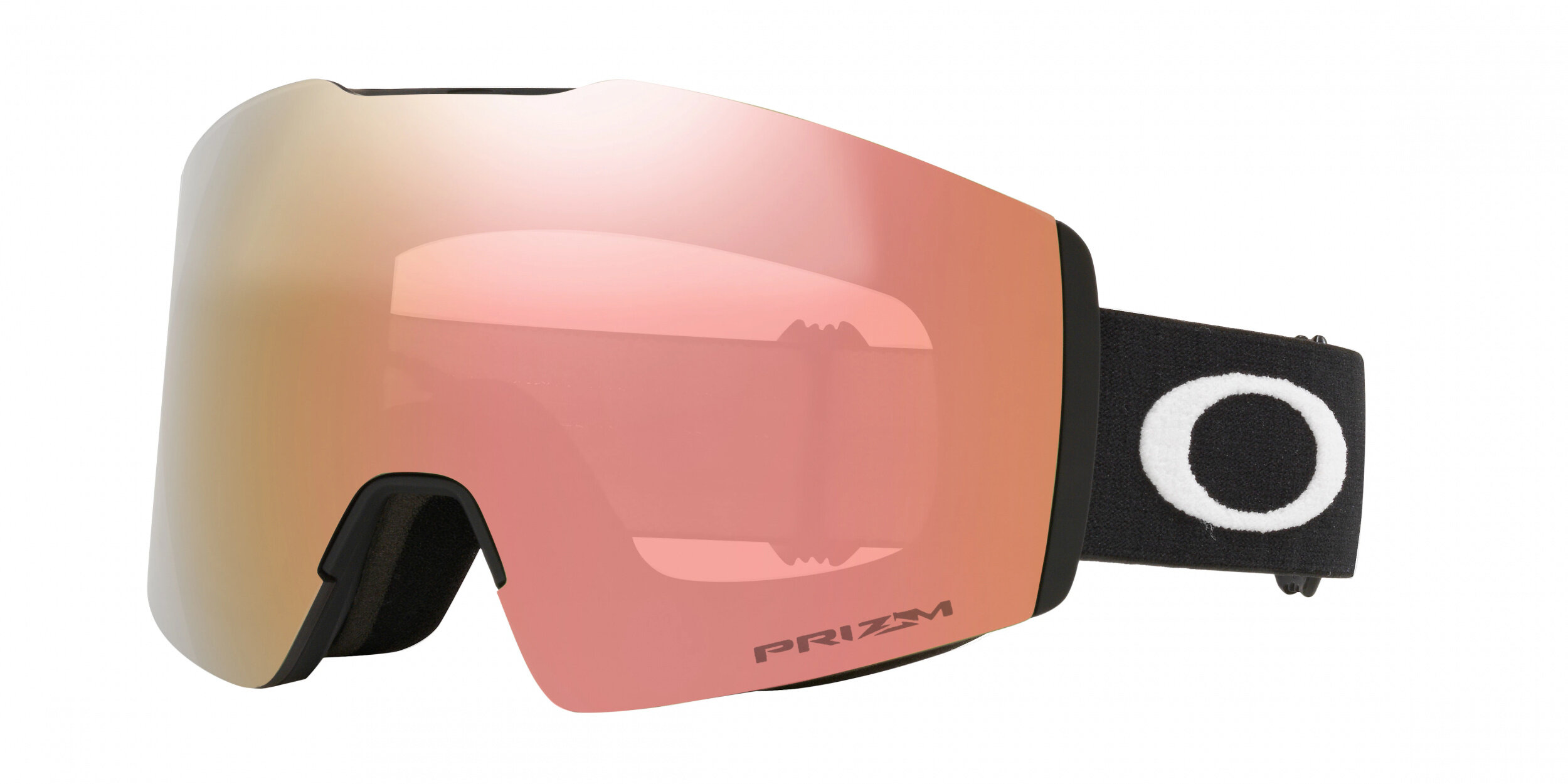 Masque de ski Oakley Fall Line M Noir mat Prizm Rose Gold Iridium