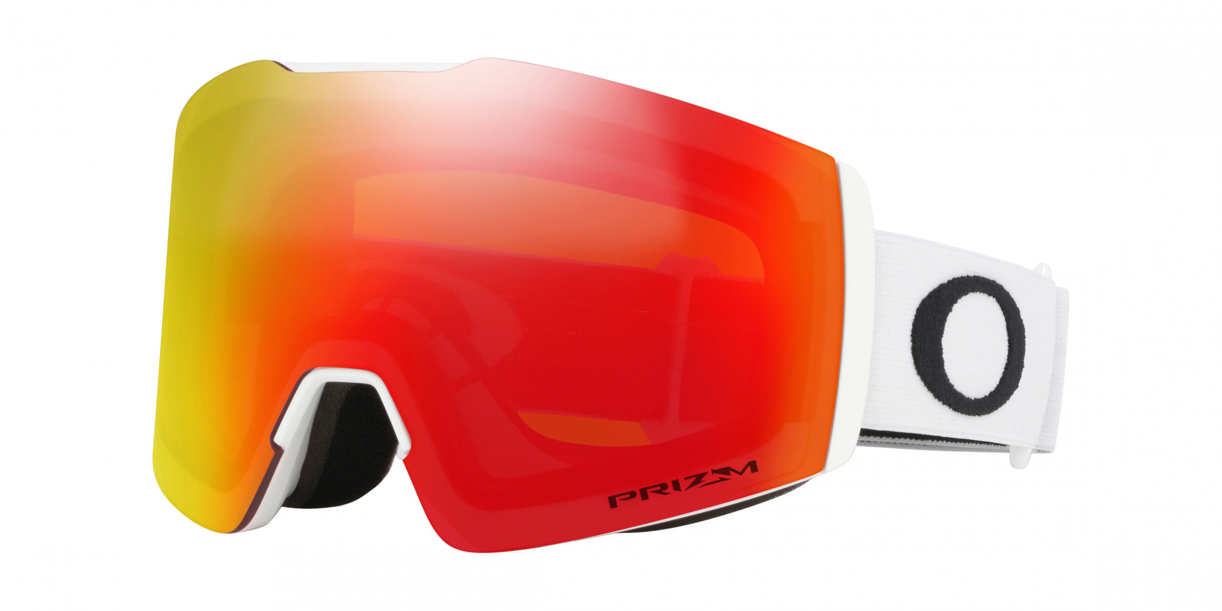 Masque de ski Oakley Fall Line M Blanc mat Prizm Snow Torch Iridium