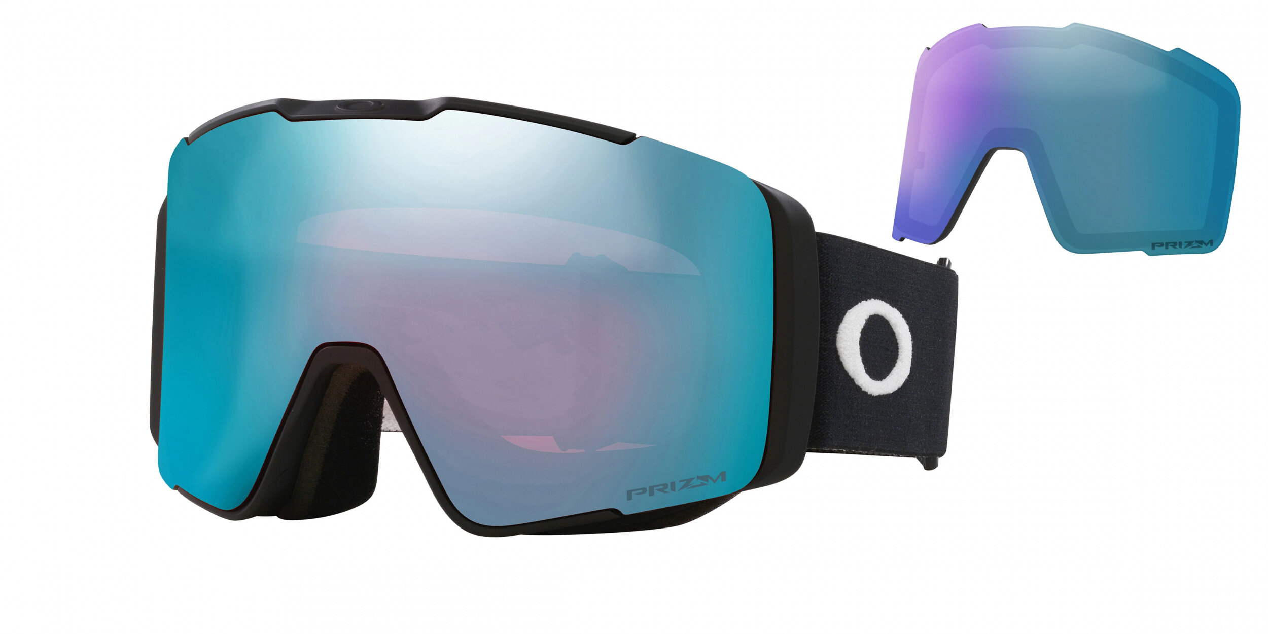 Masque de ski Oakley Line Miner Pro L Noir mat Prizm Snow Saphir Iridium