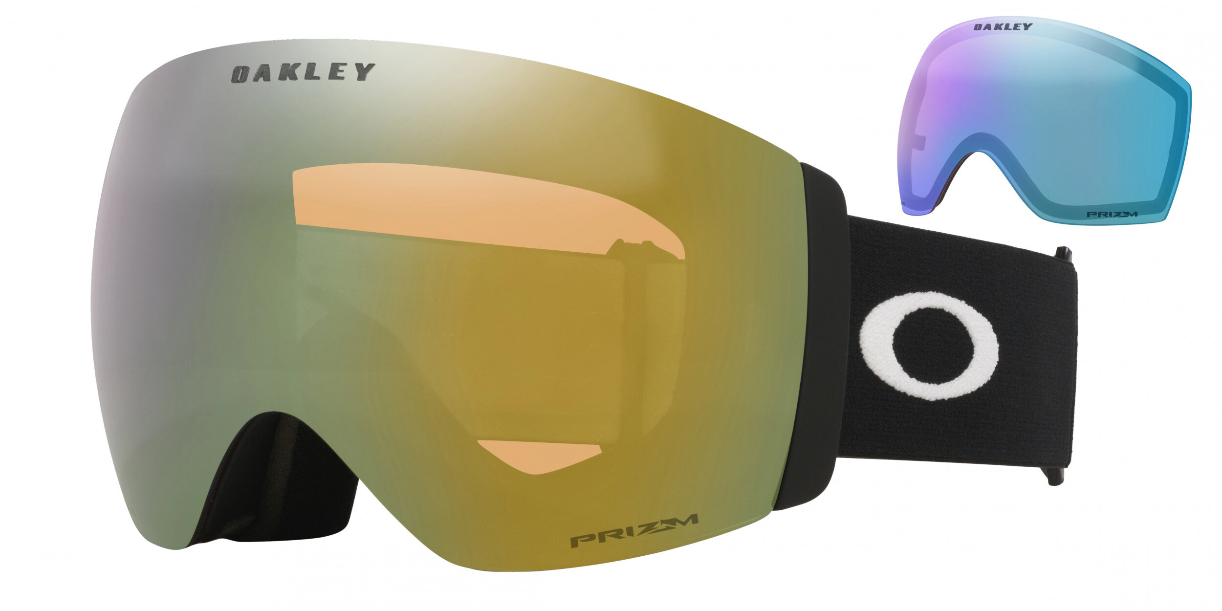 Masque de ski Oakley Flight Deck Pro L Noir mat Prizm Sauge Or Iridium