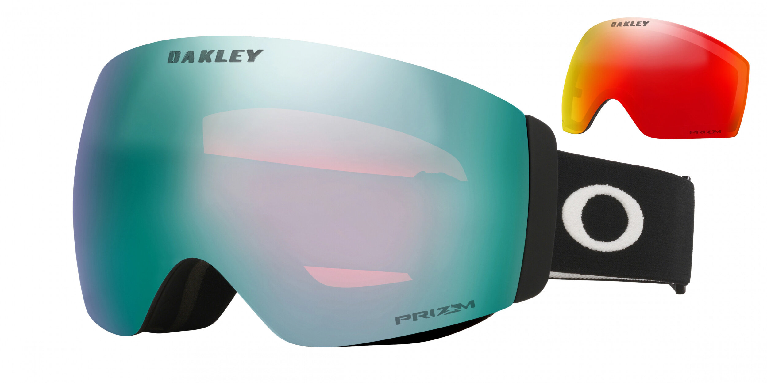 Masque de ski Oakley Flight Deck Pro M Noir mat Prizm Snow Saphir Iridium